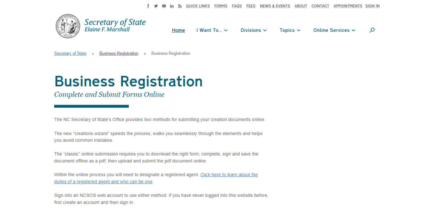 NC-business registration