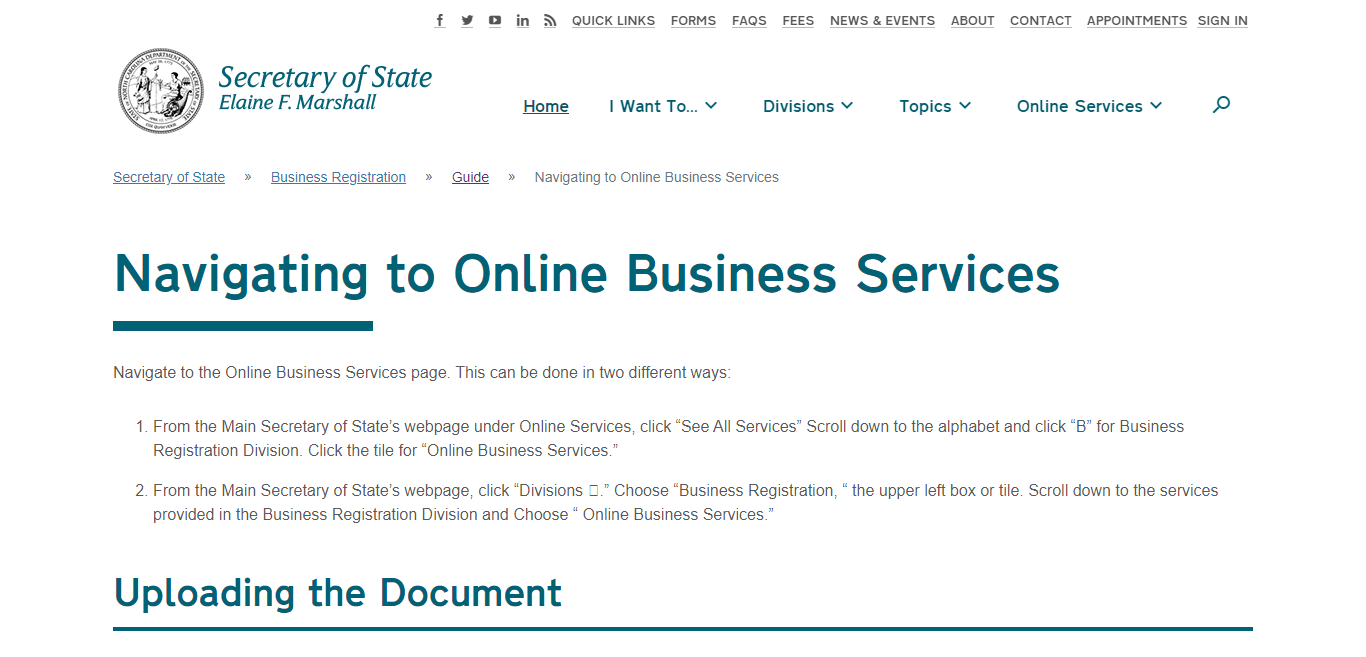 NC-online business service
